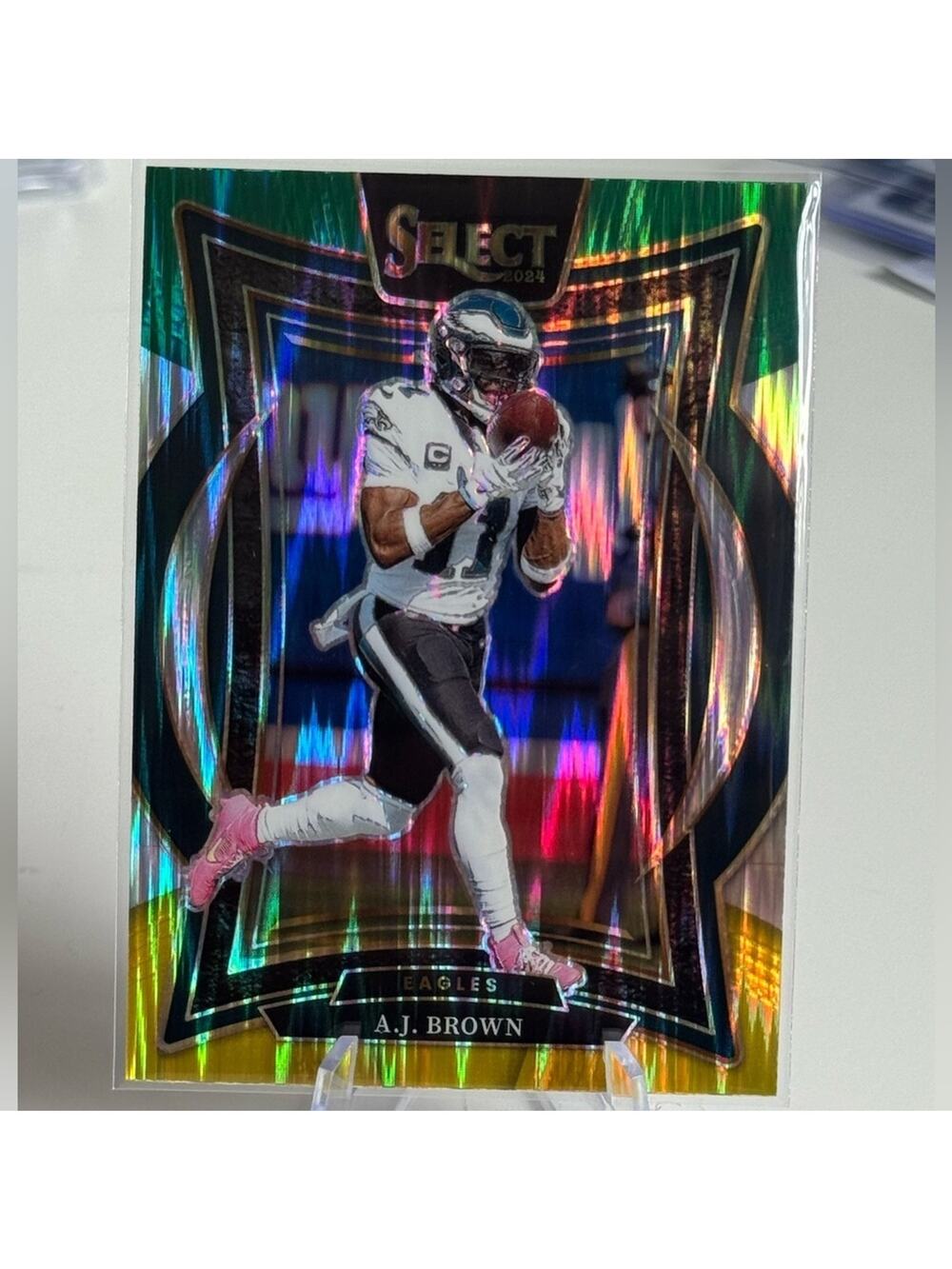 🔥 2024 AJ Brown Panini Select Green and Black Shock Prizm